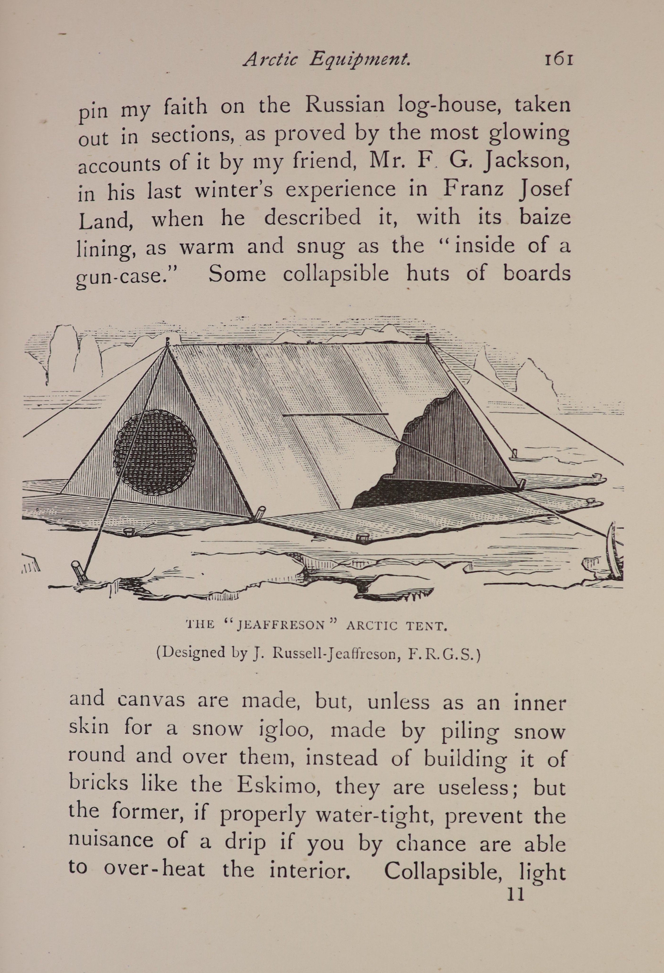 Bain, J. Arthur - Life and Explorations of Fridtjof Nansen. New edition revised and considerably enlarged. Complete with 15 engraved plates and numerous text illustrations, including 1 map. Embossed cloth with gilt portr